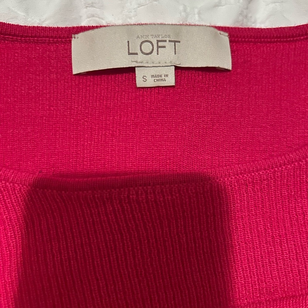 Loft new without tags bright pink sweater